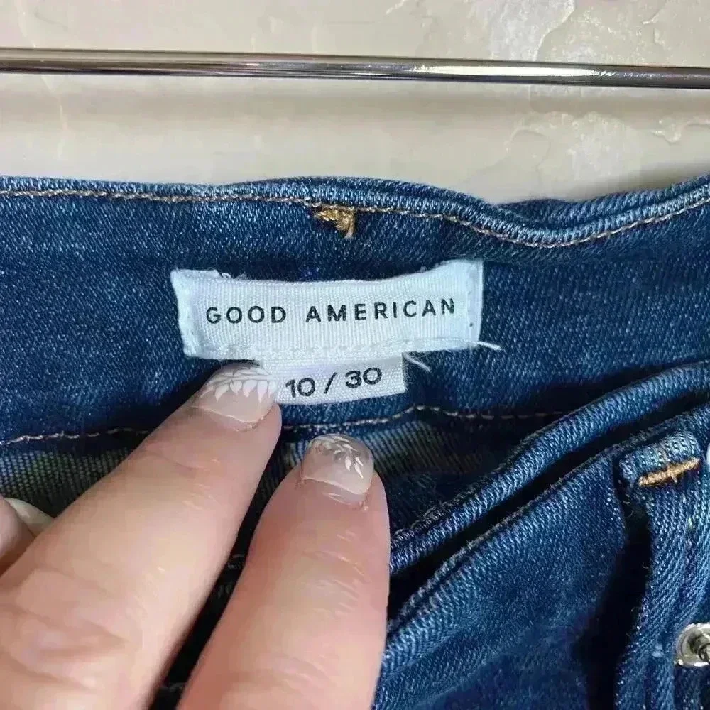 Good American‎ Good Legs Crossover High Waist Ankle Skinny Jeans